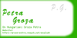 petra groza business card